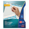 Avery Avery® Print & Apply Index Maker® Clear Label Plastic Dividers with Easy Apply Printable Label Strip AVE12449