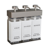 Dispenser Amenities SOLera 3 Chamber Liquid Dispenser, 44 oz., Satin Silver/Translucent ZOG39334-R3-WT